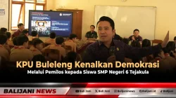 KPU Buleleng Kenalkan Demokrasi Melalui Pemilos kepada Siswa SMP Negeri 6 Tejakula