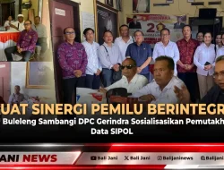 Perkuat Sinergi Pemilu Berintegritas, KPU Buleleng Sambangi DPC Gerindra Sosialisasikan Pemutakhiran Data SIPOL