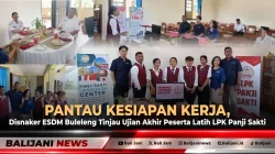 Pantau Kesiapan Kerja, Disnaker ESDM Buleleng Tinjau Ujian Akhir Peserta Latih LPK Panji Sakti