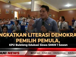 Tingkatkan Literasi Demokrasi Pemilih Pemula, KPU Buleleng Edukasi Siswa SMKN 1 Sawan