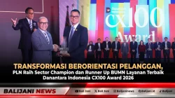 Transformasi Berorientasi Pelanggan, PLN Raih Sector Champion dan Runner Up BUMN Layanan Terbaik Danantara Indonesia CX100 Award 2026