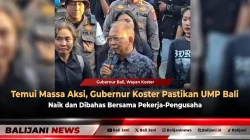 Temui Massa Aksi, Gubernur Koster Pastikan UMP Bali Naik dan Dibahas Bersama Pekerja-Pengusaha