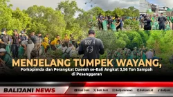 Menjelang Tumpek Wayang, Forkopimda dan Perangkat Daerah se-Bali Angkut 3,56 Ton Sampah di Pesanggaran